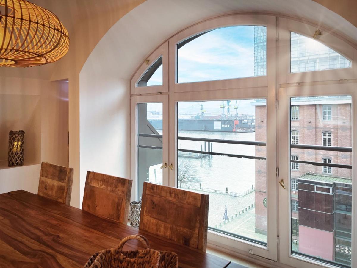 Ferienwohnung Loft-Panoramablick-Hafen & Elbe! Hamburg Exterior foto
